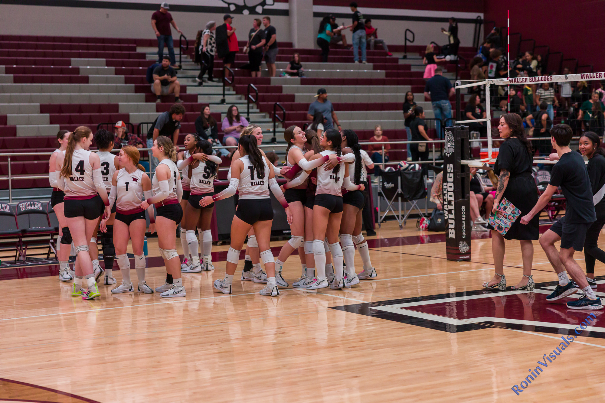 The Waller High School varsity volleyball team defeats the Cy Park Lady Tigers, 3-0, in Waller Oct. 29, 2024. (Photo by Creighton Holub, courtesy RoninVisuals.com)